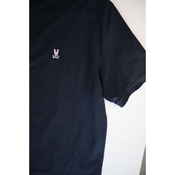 Psycho Bunny Men's Sz 7/XL Navy Blue Regular Fit S/S Cotton Polo Shirt - Picture 5 of 10